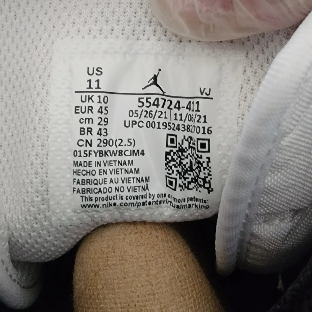 Nike Air Jordan 1 Mid Retro Armory Navy White 554724-411 Men size 11 - Picture 6 of 8